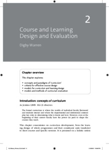 Course and learning design and evaluation | London Met Repository